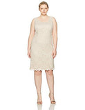 Jessica Howard Plus Size Wing Collar Jacket Dress, Champagne, 16W