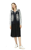 Holdwell Short Denim Jacket With Drawstring Hood Xsmall Black