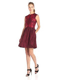Taylor Dresses Sleeveless Lace Fit And Flare Dress, Sangria, 12