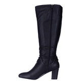 Gaffar Closed Toe Knee High Fashion Boots, Black, Size 6.0