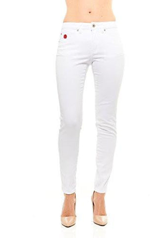 Red Jeans Casual High Rise Stretchy Denim Pants