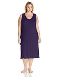 Plus Size Racerback Nightgown Raisin 1X
