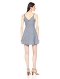 Vneck Fit And Flare Dress Dark Navy Combo 6