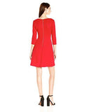 Taylor Dresses Pebble Novelty Jacquard Fit And Flare Dress, Scarlet, 2