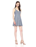 Vneck Fit And Flare Dress Dark Navy Combo 6