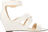 Nine West Piwow Patent Wedge Sandal White 85 M Us