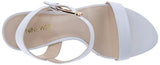 Nine West Kiani Leather Wedge Sandal White 8 M Us