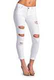 White Destroyed Ripped Skinny Jeans 3