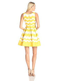 Zig Zag Cotton Jacquard, Yellow/Ivory, 10