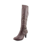Hadley Almond Toe Fashion Boots, Brown, Size 7.5