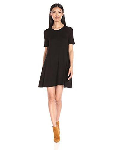 Bcbgeneration Easy Short Sleeve Swing Dress Black Medium