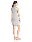 Sidepintucked Sleeveless Dress Heathery Grey Small