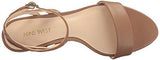 Nine West Lewer Leather Wedge Sandal Natural 105 M Us