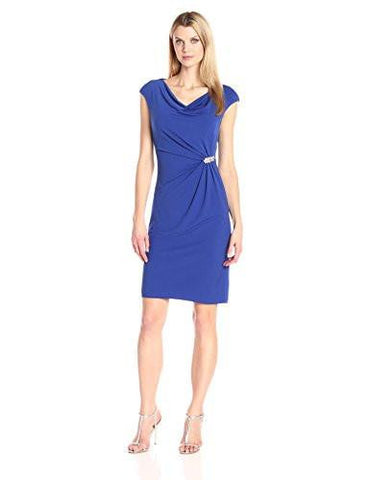 Jessica Howard Side Ruched Sheath Dress, Royal, 14