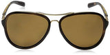 Kickback Oo410202 Polarized Aviator Sunglasses, Gold Satin, 58 Mm