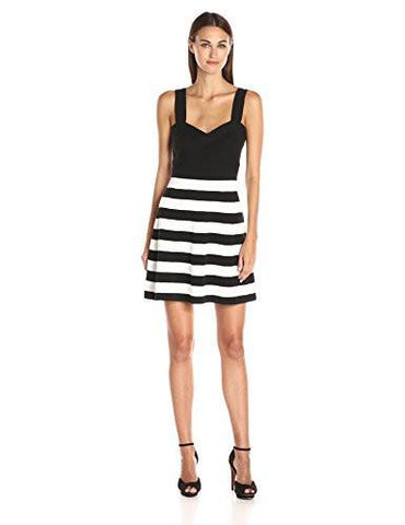 Trina Envy Stripe Sweater Dress Blackwhite Wash Small
