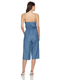 Bcbgeneration Denim Surplice Culotte Jumpsuit Medium Wash Xsmall