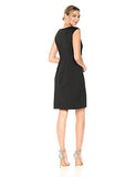 Ellen Tracy Scuba Dress With Lace Detail, Black, 14
