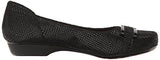 Blanche West Flat Black Snake Print Leather 6 W Us