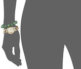 Jade Goldtone Watch And Gemstone Beaded Bracelet Set