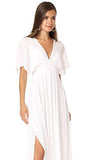 Piana V Neck Maxi Dress, White, L