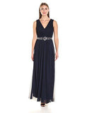 Basketweave Gown, Navy, 14