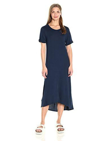 Bcbgeneration Cuffed Tee Shirt Dress Dark Navy Large