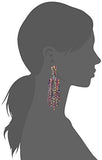 Harlem Gold Tone Chandelier With Splashes Of MultiColored Graffiti Print Drop Earrings