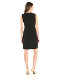 Lace And Crepe Combo Sheath Dress Black 8