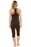 Recreation Zig Zag Strapped Solids Tank Top Black S