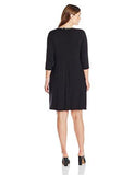 PlusSize Snake Knit Panel Dress, Black/Gray, 0X