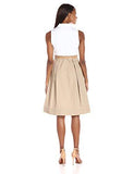 Ruffle Shirt Dress, Khaki/White, 4