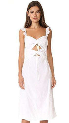 Rachel Comey Ruffle Chernist Dress, White, 10