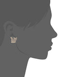 Harlem Crystal And Gold Cat Stud Earrings
