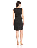 Cotton Dress With Self Belt Hardware Detail, Black, 16