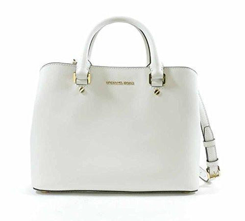 Michael Michael Kors Savannah Medium Satchel Optic White One Size