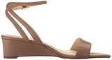 Nine West Lewer Leather Wedge Sandal Natural 105 M Us