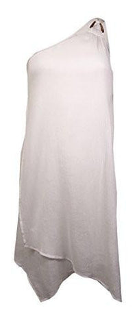 Michael Michael Kors Solids One Shoulder Draped Coverup Dress White Dress