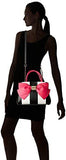 Betsey Johnson Pearl Of A Girl Bow Satchel, Stripe Fuchsia