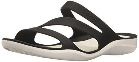 Crocs Swiftwater W Flat Sandal Blackwhite 8 M Us
