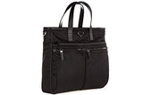 Prada Nylon And Leather Trim Tote Black