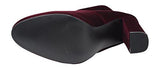Briskv Ankle Bootie Burgundy Velvet 9 M Us