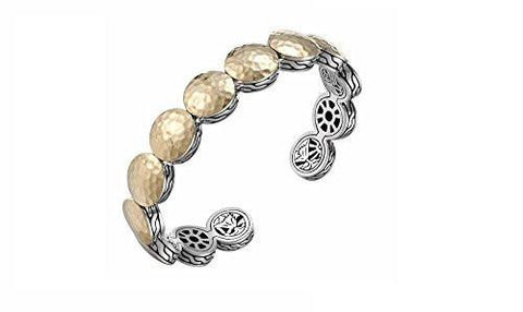 John Hardy Dot Gold & Silver Flex Cuff 13Mm Size M