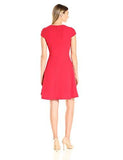 Cap Sleeve Fit And Flare, Red, 6