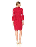 Geo Link Flower Lace Shift, Cranberry, 12