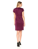 Ellen Tracy Scuba Dress With Chain, Merlot, 10