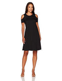 Ellen Tracy Open Shoulder Dress, El/Black, Petite Large