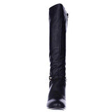 Gaffar Closed Toe Knee High Fashion Boots, Black, Size 6.0