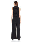 Karen Kane Burnout Combo Jumpsuit, Black, XSmall