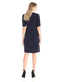 Maggy London Vintage Crepe Sheath With Cascade Ruffle, Dark Navy, 14
